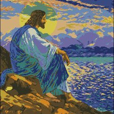 Схема вышивки «иисус»