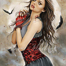 Схема вышивки «Вампирша»