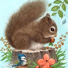 Схема вышивки «белочка»