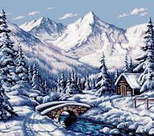 Схема вышивки «зимний пейзаж 2»