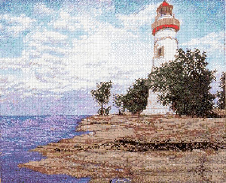 маяк - ветер, маяк, вода, море - предпросмотр