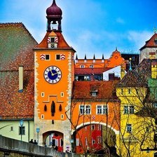 Схема вышивки «Яркий город»