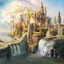 Схема вышивки «город фентези»