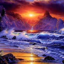 Схема вышивки «Закат»