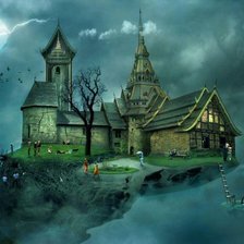 Схема вышивки «замок дождя»