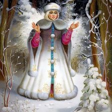 Схема вышивки «снегурочка»