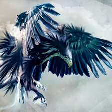 Схема вышивки «полет хищника»