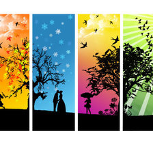 Схема вышивки «времена года»