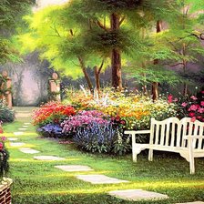 Схема вышивки «Уголок парка»