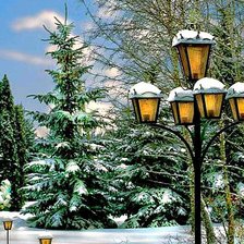 Схема вышивки «Зимний парк»