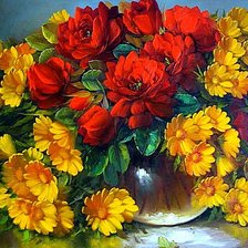 Схема вышивки «цветы»