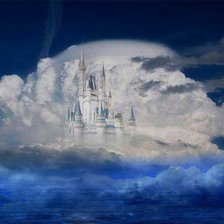 Схема вышивки «замок в облаках»