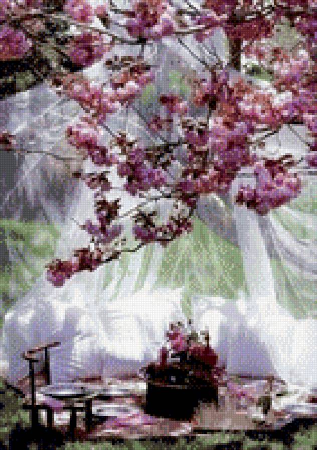 завтрак в саду - предпросмотр