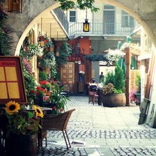 Схема вышивки «дворик»