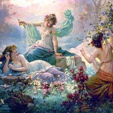 Схема вышивки «нимфы»