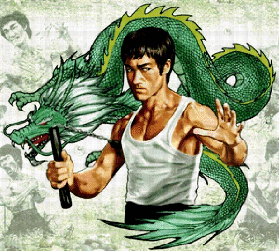 великий дракон - портрет, брюс ли, актер - предпросмотр