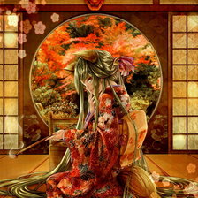 Схема вышивки «неко»