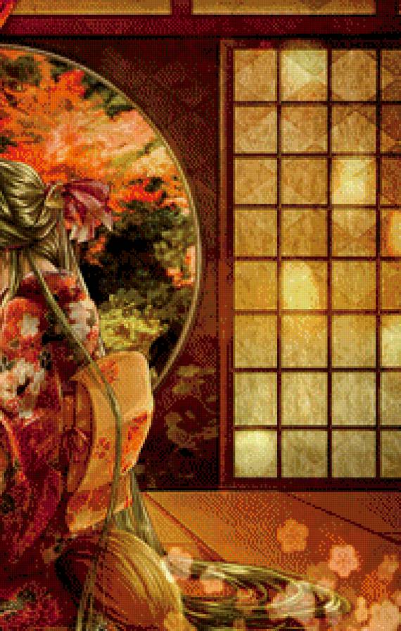 неко часть 2 - живопись, женщина, аниме, восток, девушка, гейша - предпросмотр