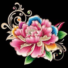 Схема вышивки «Пион»