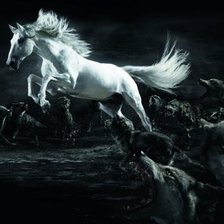 Схема вышивки «белая лошадь»