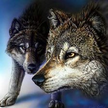 Схема вышивки «Волки»