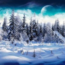 Схема вышивки «Зима»