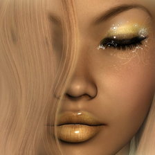 Схема вышивки «Портрет виртуальной девушки»