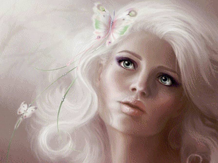 Портрет белокурой девушки - портрет, девушка - предпросмотр