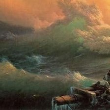 Схема вышивки «"Девятый вал" Иван Айвазовский ч. 3 низ»