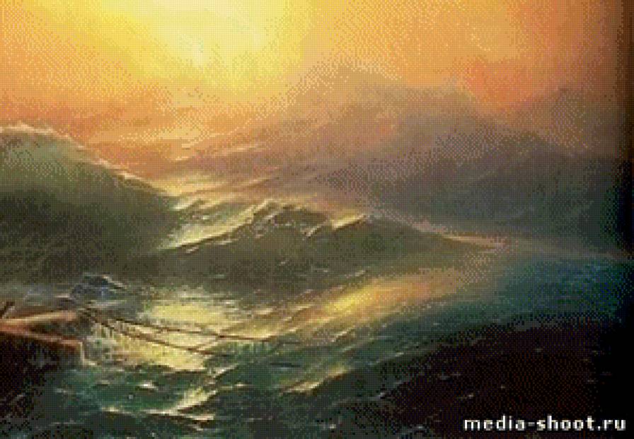 "Девятый вал" Иван Айвазовский ч. 4 низ - картины, иван, айвазовский, девятый вал - предпросмотр