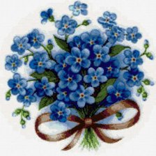 Схема вышивки «Букет незабудок»