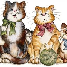 Схема вышивки «коты»