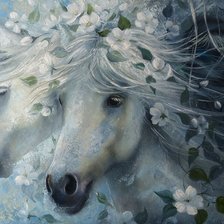 Схема вышивки «Лошади»