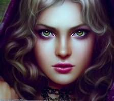 Схема вышивки «Девушка»