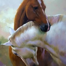 Схема вышивки «Лошади»