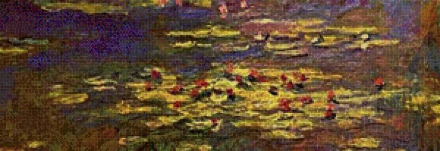 "Кувшинки" Клод Моне ч.1 верх - картины, клод моне, кувшинки - предпросмотр