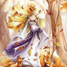 Схема вышивки «Осенний эльф»