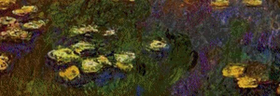 "Кувшинки" Клод Моне ч.3 низ - клод моне, картины, кувшинки - предпросмотр