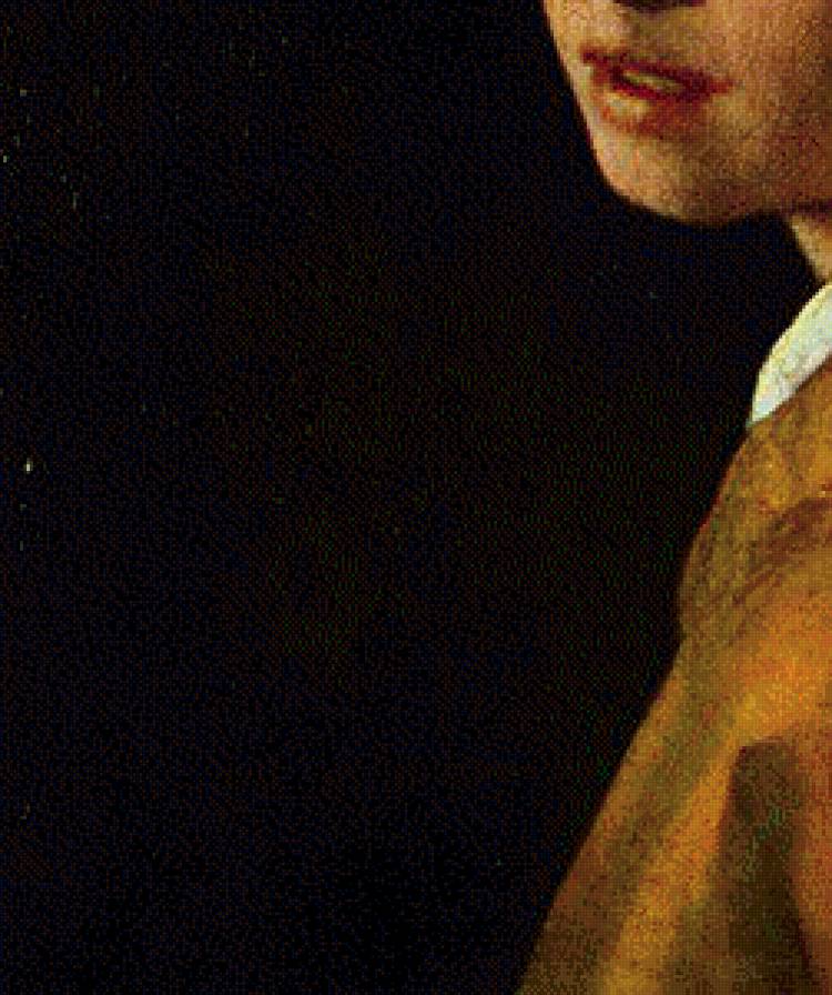 «Девушка с жемчужной серёжкой» Ян Вермеер ч. 3 низ - девушка с жемчужной сережкой, картины, ян вермеер - предпросмотр