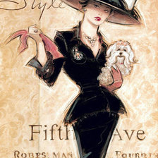 Схема вышивки «Дама»