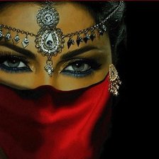 Схема вышивки «глаза»