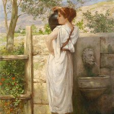 Схема вышивки «девушка с кувшином»