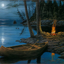 костёр на берегу