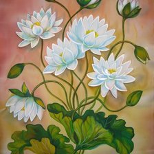 Схема вышивки «Лотосы»