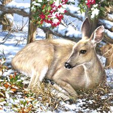 Схема вышивки «Оленёнок»