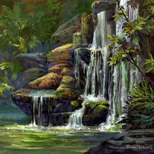 Схема вышивки «водопад»