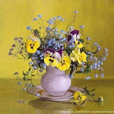 Схема вышивки «Анютины Глазки»