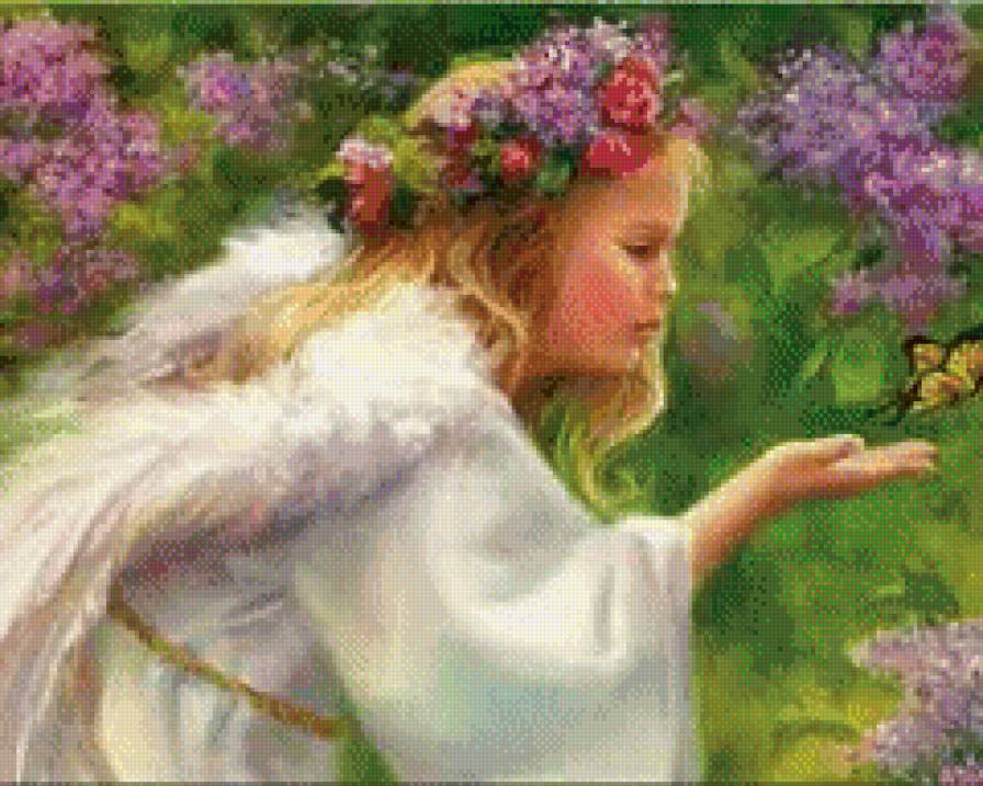 ангелок - ангел, детское, бабочка, дети - предпросмотр