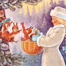 Схема вышивки «снегурочка»