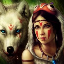 девушка и волк